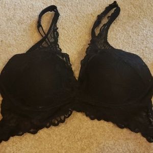 VS Pink - black lace bralette